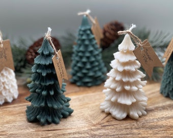Set of Three Christmas Tree Candles | Hand-poured | All-Natural Soy Wax | Custom Scent &  Color