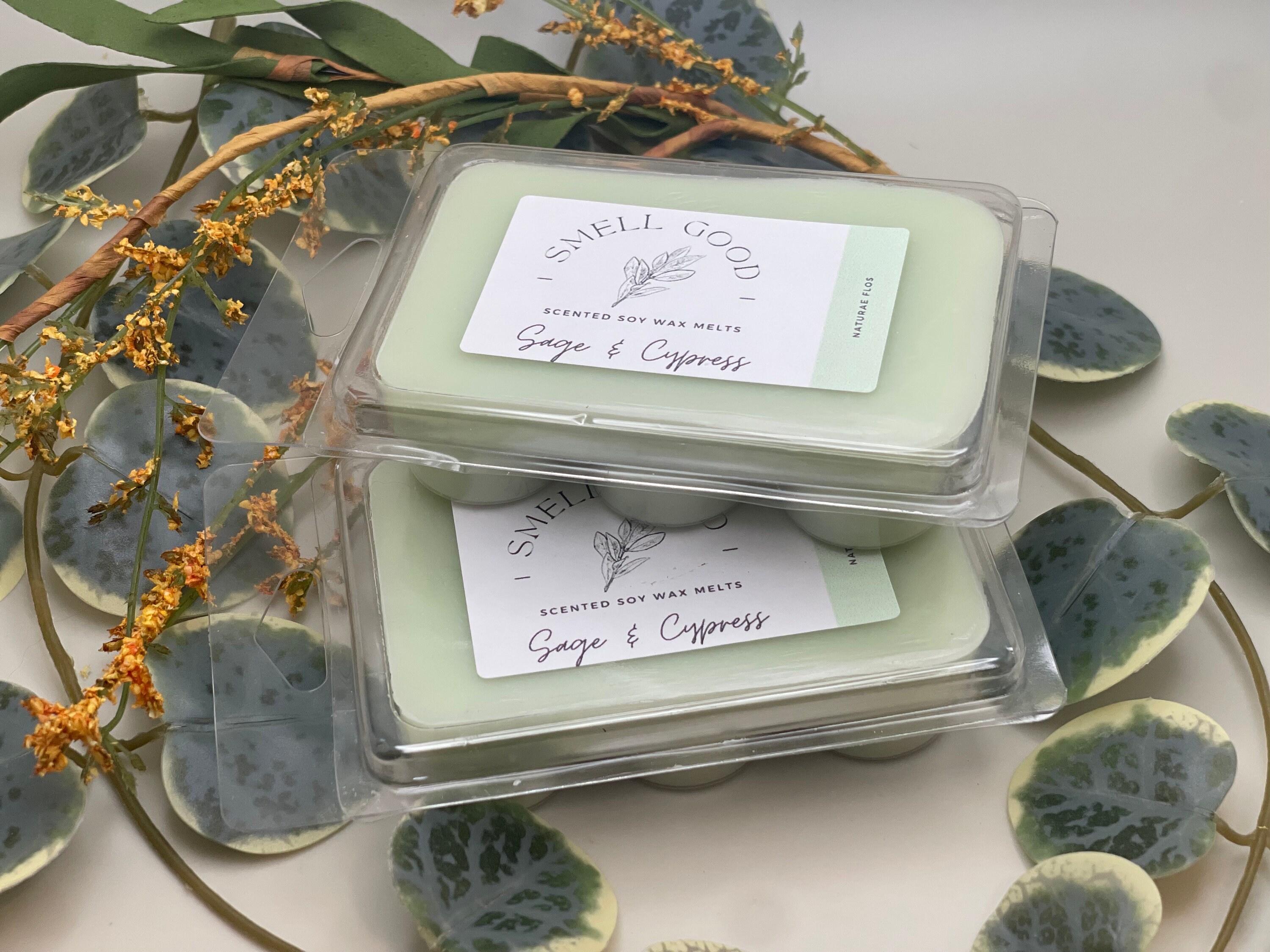 Cypress & Sage Soy Wax Melts 2.6oz 6 cubes Hand Poured with  Fragrant/Essential Oils!, Woodsy Wax Melts, Nature Wax Melts