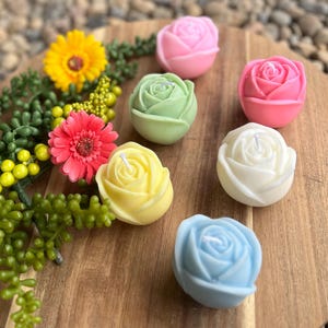 Set of Two Rose Candle Collection | Custom Scent & Color | Handmade Candles | Unique Decor