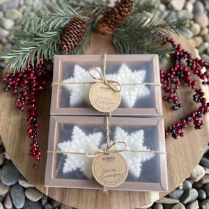 Set of Two Snowflake Candles | Hand-poured with All-Natural Soy Wax