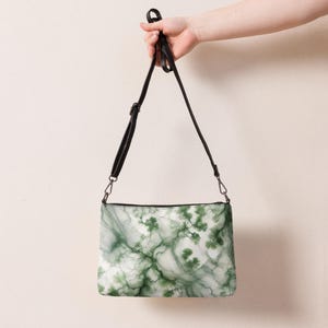 Bolso bandolera de ágata musgosa con correas extraíbles