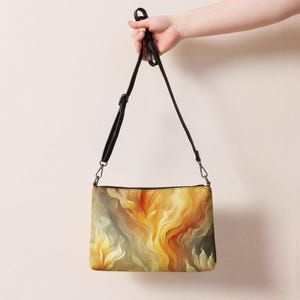 Bolso bandolera color citrino ardiente con correas extraíbles