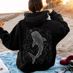 Whale Shark Tshirt, Ocean Lovers Gift Minimalist Sea Sweatshirt Coconut Beachy Girl Hoodie Gift Sea Animals Unisex Tee Gift For Shark Lovers