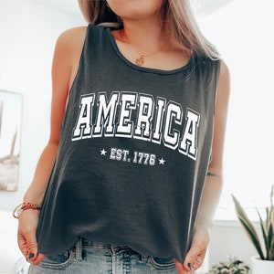 America Tank Top, 4th of July Tank Top, Patriotic Tank Top, Independence Day Tank Top, USA Flag Top, Big USA Top, Usa Top, Usa Flag Tank