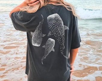 Whale Shark T-shirt, Beachy Shirt For Ocean Lovers Gift, Comfort Colors Summer Shirt, Diving Girl, Coconut Beachy Girl Shirt, Sea life Gifts
