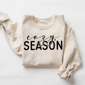 Felpa Cozy Season, Felpa da maglione, Felpa invernale, Felpa da mamma, Felpe da donna, Felpa unisex, T-shirt di Natale