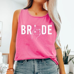 Bride Tank Top, White Muscle Tank, Bride Finger Tank Top, Bride Tanks - Bride Finger Top, Wedding Shower Tank Top, Bride Tee, Gift for Bride