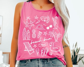 Beach Bum Tank Top, Comfort Colors® Strand Tanktops, Family Vacay Tank Top, Island Vibe Tank, Beach Life Tank, Sommer Tank Top Ocean Lover