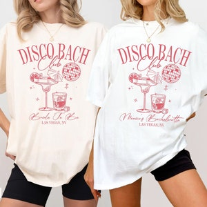 Custom Disco Bachelorette Shirts, Personalized Last Disco Bachelorette Party Shirt,Bridesmaid Tee,Personalized Disco Bach Social Club Luxury