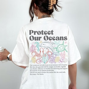Protect Our Oceans Tshirt, Shark Shirt, Save The Ocean Shirt, Respect The Locals Shirt,Marine Biologist,Surfing Shirts,Ocean Tee,Ocean Lover