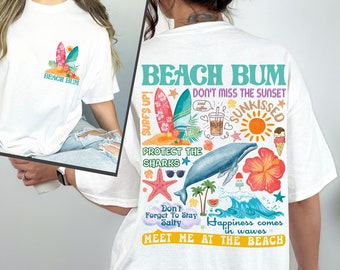 Beach Bum Tee, Preppy Shirt, Coconut Girl Clothes Cute Summer Tees, Cute Beach Shirt - Trendy Coconut Girl Tee, Preppy Summer Shirt, Summer