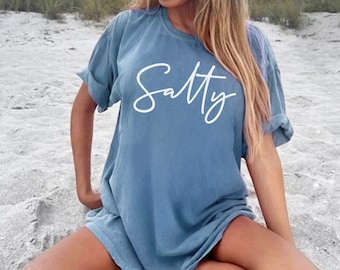 Comfort Colors Salty Shirt, Salty Shirt, Beach Shirt, Beach Tshirt, Vacation Shirt, Summer Shirt, Summer Vibes Shirt, Sunshine Shirt,Sea Tee