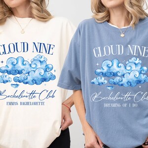 Chemises Bachelorette Cloud Nine, chemise Bachelorette personnalisée, mariée sur Cloud Nine Bachelorette, chemise club Bach personnalisée, produit de luxe Bachelorette
