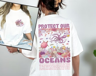 Protect Our Oceans Shirt, Shark Hoodie, Save The Ocean, Respect The Locals Shirt, Marine Biologist, Surfing Tee,Ocean Sweatshirt,Sealife Tee