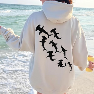 Hammerkopfhaifisch-Hoodie Retten Sie den Ozean Meeresbiologen-Geschenk respektieren Sie die Einheimischen-Haifisch-Shirt geschenkte für Tochter Natur-Sweatshirt-Strand-T-Stück