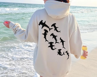 Hammer Head Shark Hoodie Save The Ocean Marine Biologist Gift Respect The Locals Shark Shirt Gifted For Daughter Nature Sweatshirt Beach Tee