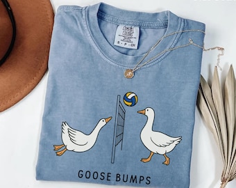 Goose Bumps T-Shirt, Funny Volleyball Team Shirt, Comfort Colors Silly Goose Shirt, Funny PE Teacher Gifts, Volleyball Coach Shirt