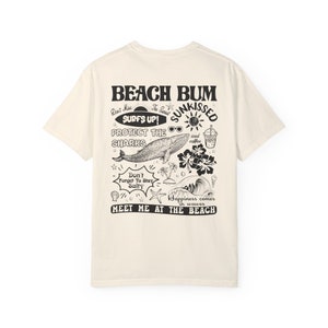 Comfort Colors Beach Bum Shirt, Beachy Shirt, Summer T Shirt, Preppy Shirt Y2k Wearing Coconut Girl Tee Shark Lover Gift, Ocean Surf Shirt image 8