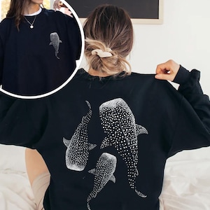 Whale Shark Sweatshirt, Ocean Inspired Style Hoodie For Ocean Lovers Gift, Diving Girl Hoodie, Coconut Beachy Girl T-Shirts, Sea life Gifts
