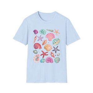 Muschel Shirt, Muschel T-Shirt, Mermaidcore Kleidung Muschel Tshirt, trendiges Ozean Tier Shirt, Beachy Shirt, Meerjungfrau Shirt, Marine Life T-Shirt Bild 10