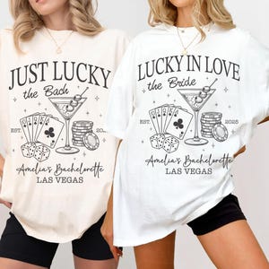 Lucky In Love Las Vegas Bachelorette Shirt, Retro Casino Bachelorette Party Shirt, Custom Name Social Club Shirt, Bridesmaid Girls Trip Gift