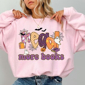 Read more books halloween Sweatshirt Spooky Teacher Tee Cute Spooky Teacher Shirt Preppy Teacher Fall Shirt Teacher Halloween Tees