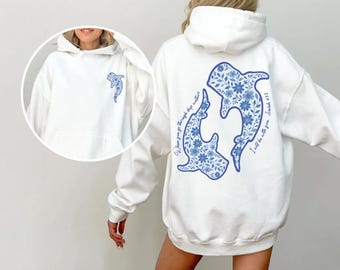 Vintage Whale Shark Floral Hoodie, Beachy Sweatshirt, Jesus Tshirt, Christian Crewneck Beachy Ocean Summer Top, Whaleshark Tee, Coconut Girl