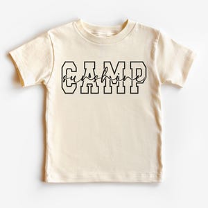 Custom Camp Toddler Shirt, Personalized Camping Kid Shirt For Campers, Summer Camp Gift For Family Friends, Camping Lover Shirt, Camp Kids