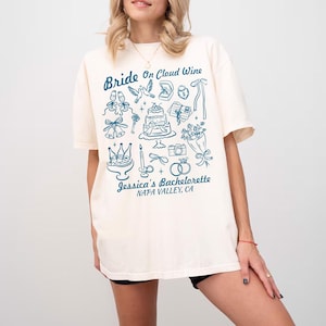 Wine Bachelorette Party Shirts Custom Bachelorette Party Shirts Comfort Colors Bride on Cloud Wine Bridal Party Shirts Luxury Bachelorette