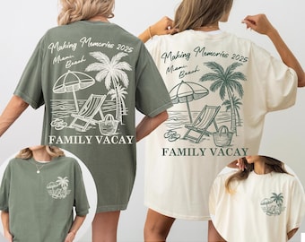 Family Vacation Shirts, Beach TShirt, Comfort Colors Family Beach Trip, Vacation 2025 Tee, Coastal T Shirt, Island Tropical, Family Vacay