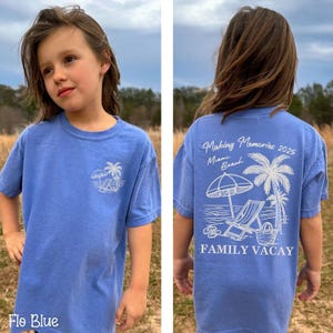 Family Vacation Youth Shirts, Beach Youth TShirt, Comfort Colors Family Beach Trip, Vacation 2025 Tee, Coastal T Shirt, Island Tropical