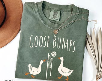 Goose Bumps T-Shirt, Comfort Colors Volleyball Tee, Funny Volleyball Team Shirt, Silly Goose Shirt, Funny PE Teacher Gifts, Volleyball Coach