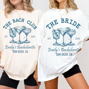 The Bach Club Bachelorette Shirts, Custom Location And Name Bachelorette Party Shirts, Social Club Luxury Bachelorette Party Gift Shirts