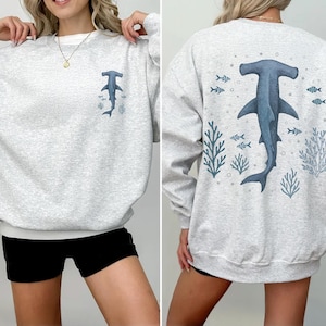 Hammer Head Shark Shirt Save The Ocean Marine Biologist Gift Respect The Locals Shark Sweatshirt Gifted For Daughter Nature Tshirt for Beach