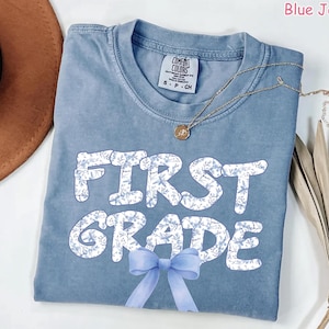 Comfort Colors® First Grade Teacher Shirt, Toile de Jouy 1st Grade TShirt, First Grade Teacher Appreciation Gift, Elementary School T-shirt