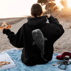 Ocean Inspired Style Whale Shark Hooded Sweatshirt, Mermaid Core Hoodie, Coconut Girl Granola Girl Tshirt, Hawaii Earth Day, Whale Shark Tee