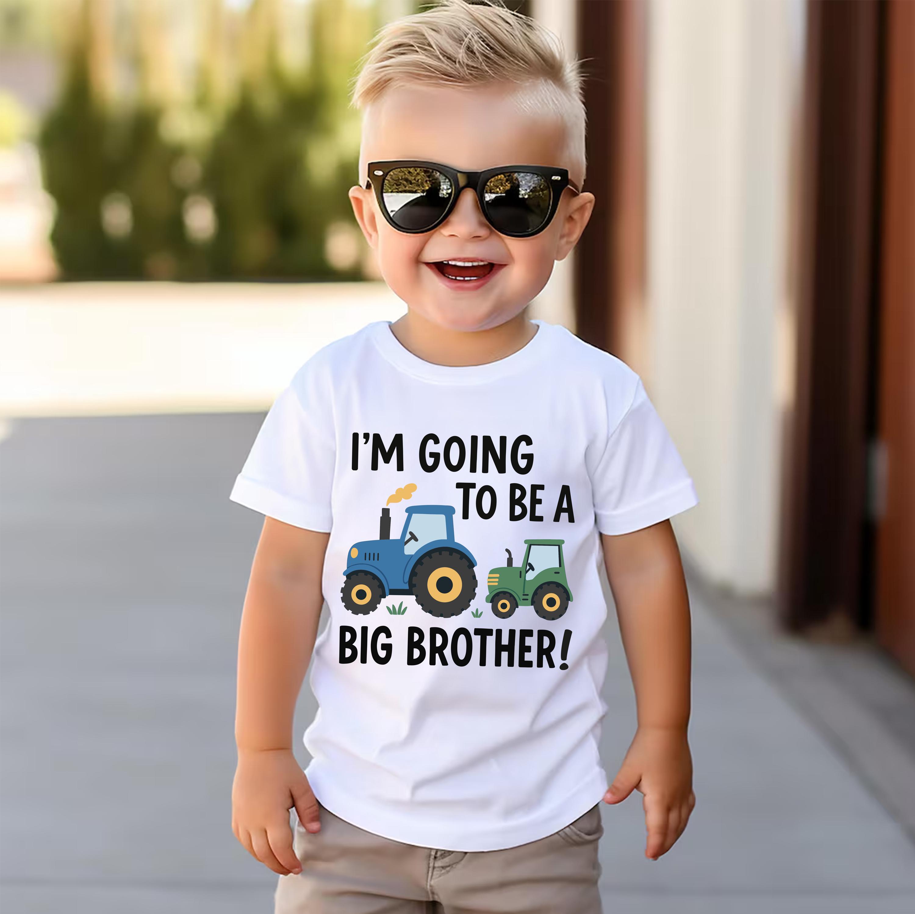 お兄ちゃんになるよ」Tシャツ、かわいい子供用Tシャツ、妊娠発表T