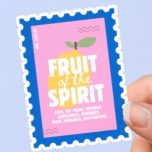 Sticker chrétien fruit de l'esprit verset de la Bible religieux Sticker pour ordinateur portable Christian inspiration vinyle autocollant foi Jésus citation