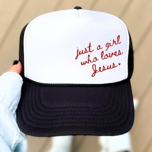 Christian Gift Trucker Hat for Women Faith Based Christmas Gift Idea Cute Religious Hat for Her Inspirational Stocking Stuffer Holiday Cap