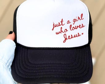Christian Gift Trucker Hat for Women Faith Based Christmas Gift Idea Cute Religious Hat for Her Inspirational Stocking Stuffer Holiday Cap