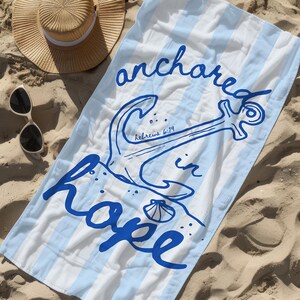 Scripture Beach Towel for Women Christian Summer Vacation Gift Bible Verse Pool Towel Jesus Inspired Swim Accessory for Faith Based Travel