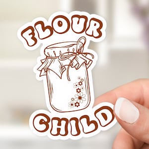 Sourdough Sticker Baking Lover Vinyl Sticker Retro Sticker for Sourdough Starter Jar Trendy Homestead Sticker Tumbler Sticker for Cookbook