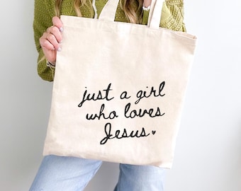 Jesus Tote Bag Cute Bible Study Tote Bag for Christian Girl Book Bag Faith Inspired Tote Motivational Scripture Gift for Prayer Group