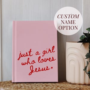 Prayer Journal Christian Bible Study Notebook Gift for Girl Who Loves Jesus Journal Bible Verse Notebook Sermon Notes Personalized Journal
