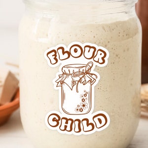 Sourdough Sticker Baking Lover Vinyl Sticker Retro Sticker for Sourdough Starter Jar Trendy Homestead Sticker Tumbler Sticker for Cookbook