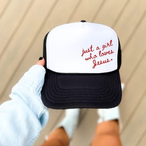 Jesus Trucker Hat Christian Snapback Faith Inspired Clothing Hat Jesus Lover Trucker Hat Youth Group Hat for Girl