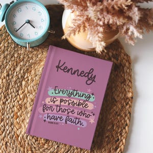 Personalized Prayer Journal Bible Study Notebook Gift for Women of the Bible Journal for Youth Group Gift Cute Prayer Group Journal Gift