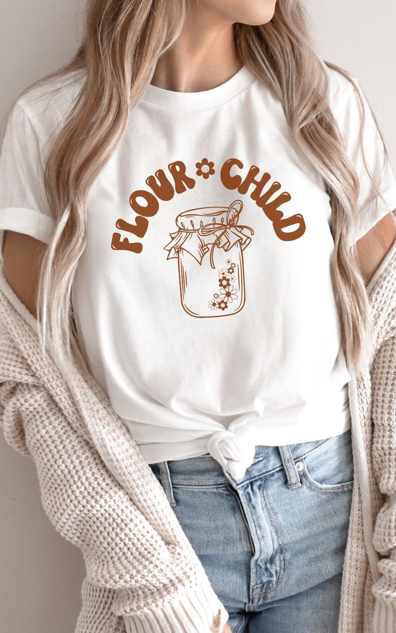 Sourdough Shirt Bread Baking TShirt Flour Power Funny Baker T-shirt Retro Baking Tee Cute Bread Shirt Sourdough Starter Shirt Baker Gift Tee