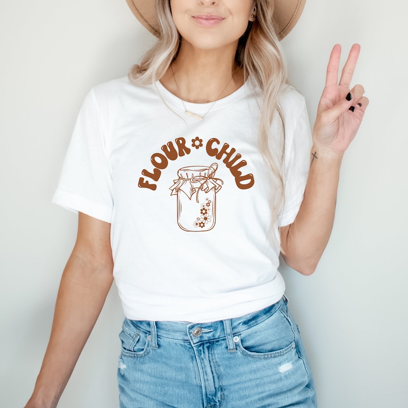Sourdough Shirt Bread Baking TShirt Flour Power Funny Baker T-shirt Retro Baking Tee Cute Bread Shirt Sourdough Starter Shirt Baker Gift Tee