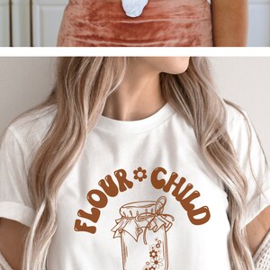 Sourdough Shirt Bread Baking TShirt Flour Power Funny Baker T-shirt Retro Baking Tee Cute Bread Shirt Sourdough Starter Shirt Baker Gift Tee